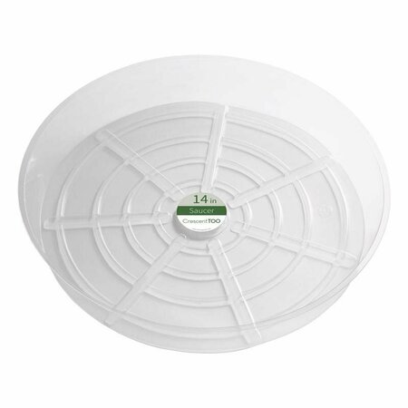 CRESCENT GARDEN 2 in. H X 14 in. D Plastic Plant Saucer Clear BV140S00C